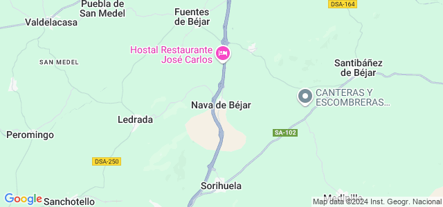 Mapa de Nava de Béjar