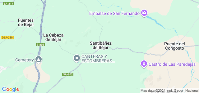 Mapa de Santibáñez de Béjar