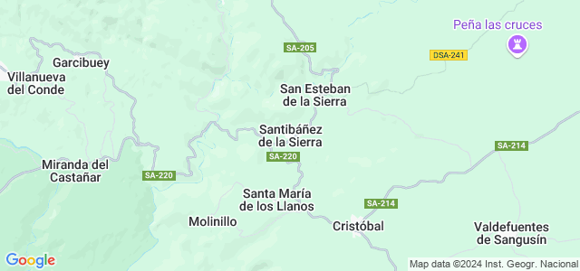 Mapa de Santibáñez de la Sierra