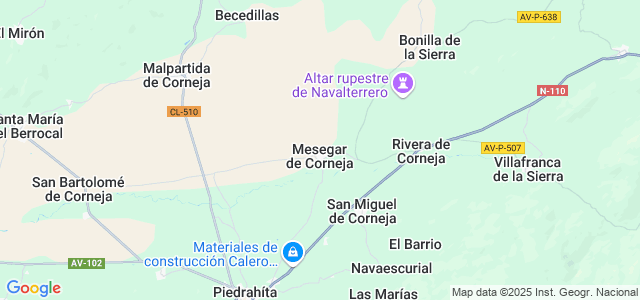 Mapa de Mesegar de Corneja