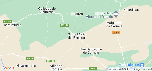 Mapa de Santa María del Berrocal
