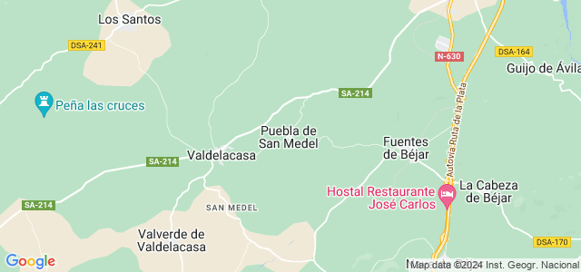 Mapa de Puebla de San Medel