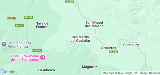 Mapa de San Martín del Castañar