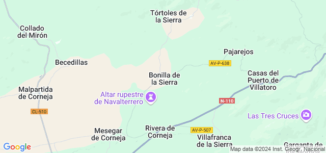 Mapa de Bonilla de la Sierra