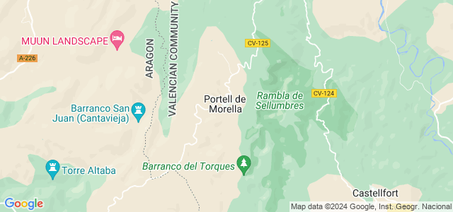 Mapa de Portell de Morella