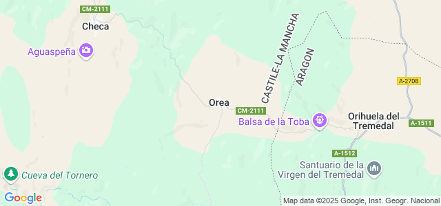 Mapa de Orea