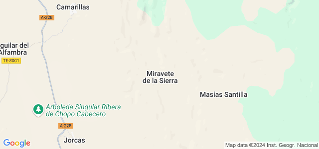 Mapa de Miravete de la Sierra