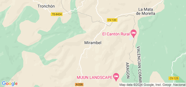 Mapa de Mirambel
