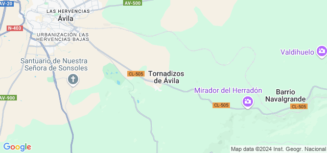 Mapa de Tornadizos de Ávila