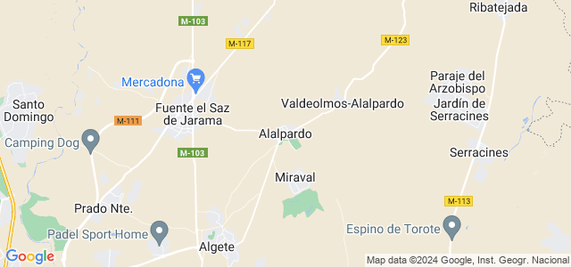 Mapa de Valdeolmos-Alalpardo