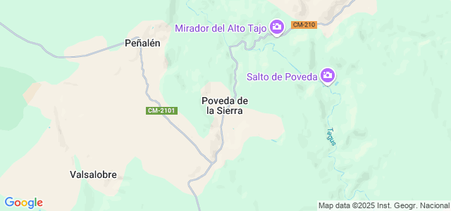 Mapa de Poveda de la Sierra