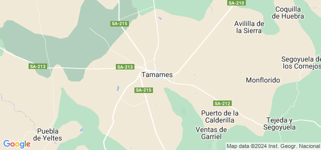 Mapa de Tamames