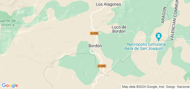 Mapa de Bordón