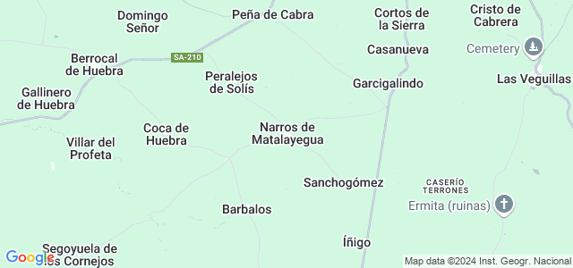 Mapa de Narros de Matalayegua