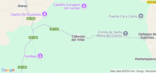 Mapa de Cabezas del Villar