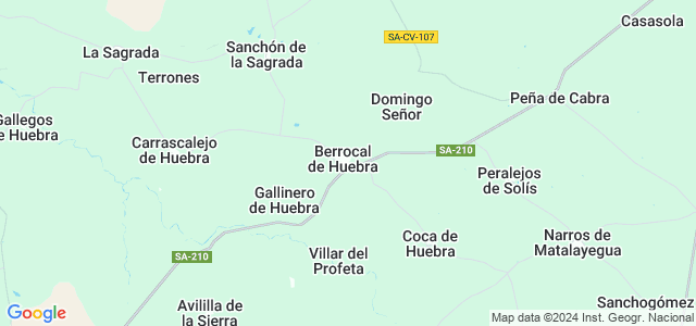 Mapa de Berrocal de Huebra