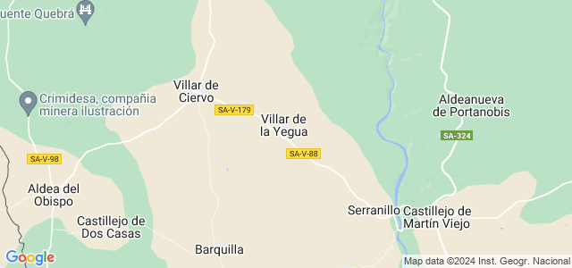 Mapa de Villar de la Yegua
