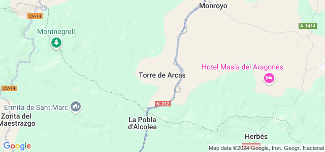 Mapa de Torre de Arcas