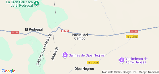 Mapa de Pozuel del Campo