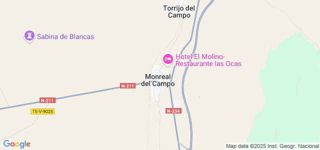 Mapa de Monreal del Campo