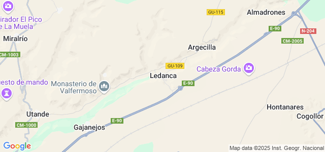 Mapa de Ledanca