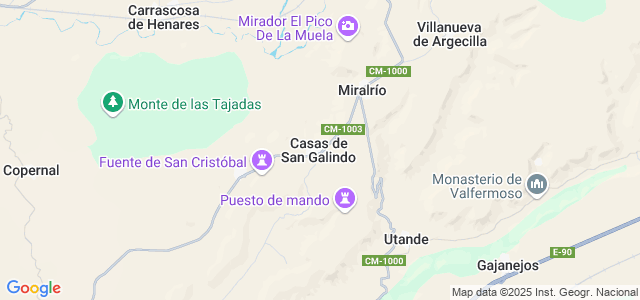 Mapa de Casas de San Galindo