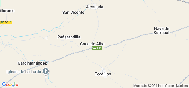 Mapa de Coca de Alba