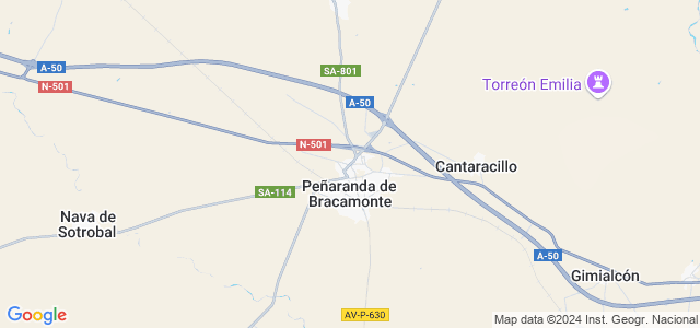 Mapa de Peñaranda de Bracamonte