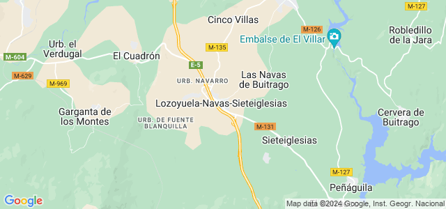 Mapa de Lozoyuela-Navas-Sieteiglesias