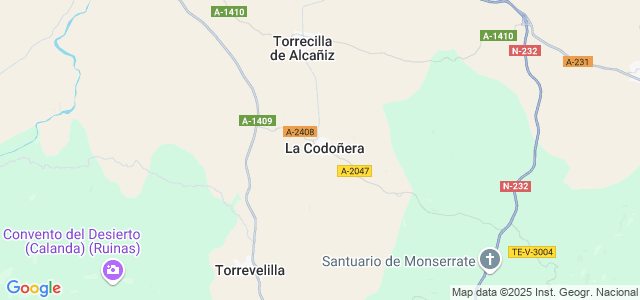 Mapa de Codoñera