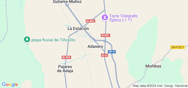 Mapa de Adanero