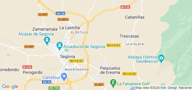 Mapa de San Cristóbal de Segovia