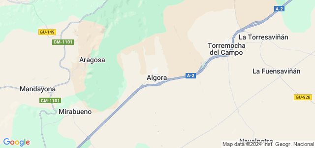 Mapa de Algora