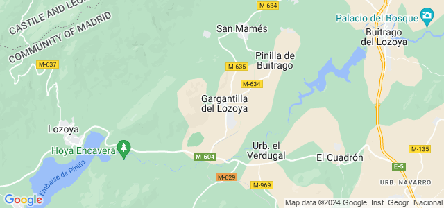 Mapa de Gargantilla del Lozoya y Pinilla de Buitrago