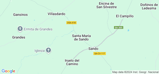 Mapa de Santa María de Sando