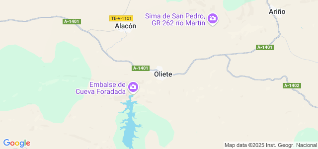 Mapa de Oliete