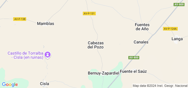 Mapa de Cabezas del Pozo