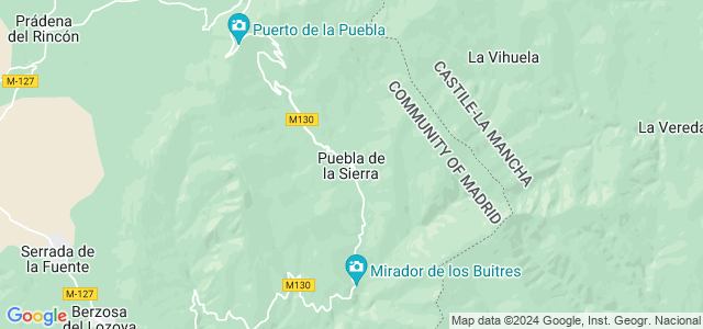 Mapa de Puebla de la Sierra