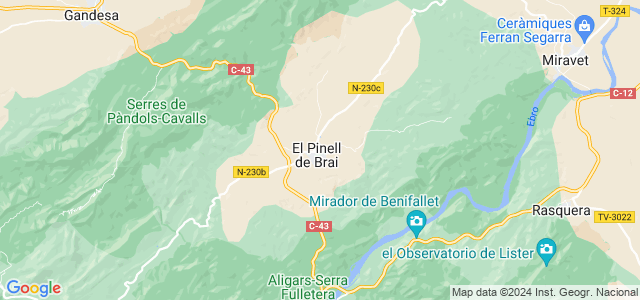Mapa de Pinell de Brai