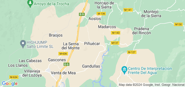 Mapa de Piñuécar-Gandullas