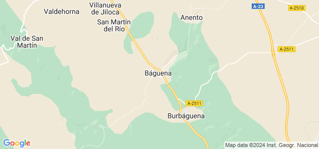 Mapa de Báguena