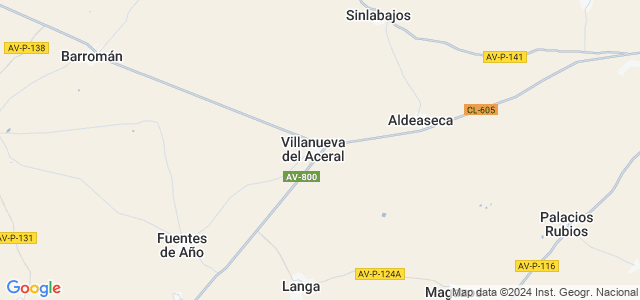 Mapa de Villanueva del Aceral