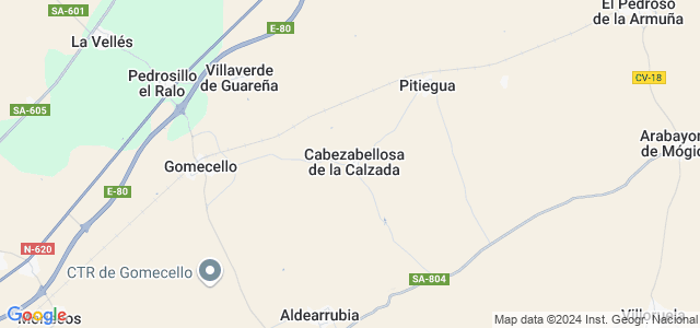 Mapa de Cabezabellosa de la Calzada