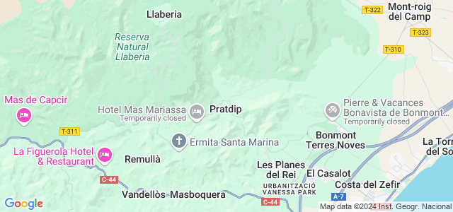 Mapa de Pratdip