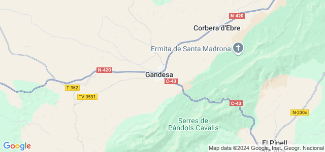 Mapa de Gandesa