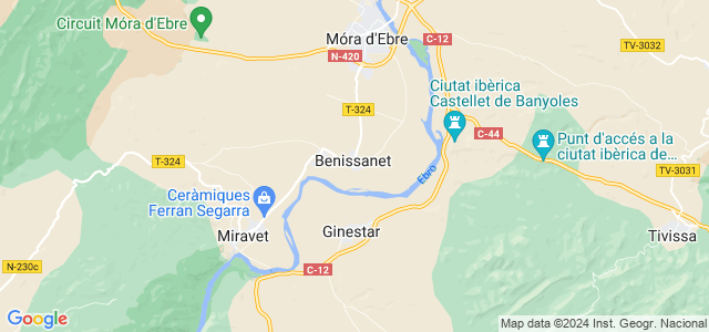 Mapa de Benissanet
