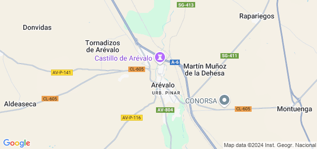 Mapa de Arévalo