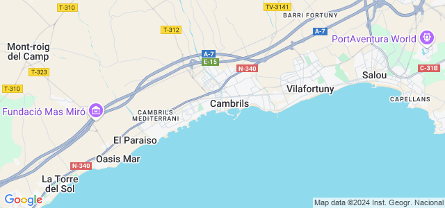 Mapa de Cambrils