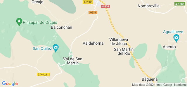 Mapa de Valdehorna