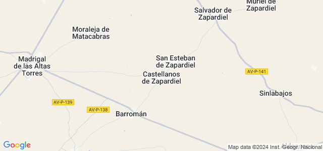 Mapa de Castellanos de Zapardiel